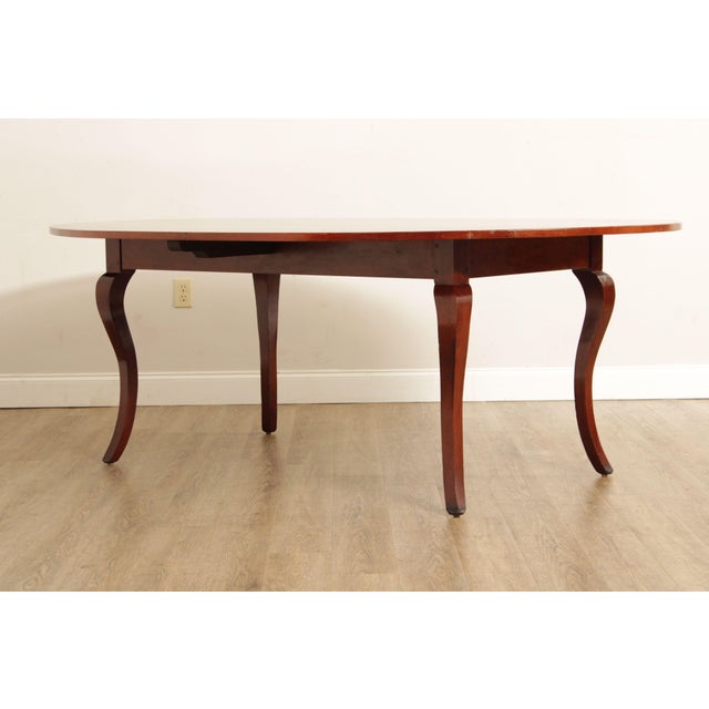 Custom Quality French Country Oval Fruitwood Farmhouse Dining Table