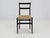 1950s Black Lacquered Chair with Woven Rope Seat by Gio Ponti for Cassina, Italy, 1950s For Sale - Image 5 of 15