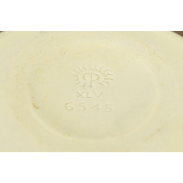 Cream Rookwood Pottery Arts & Crafts Glazed Ceramic Art Pottery Bulbous Vase, 1945 For Sale - Image 8 of 10