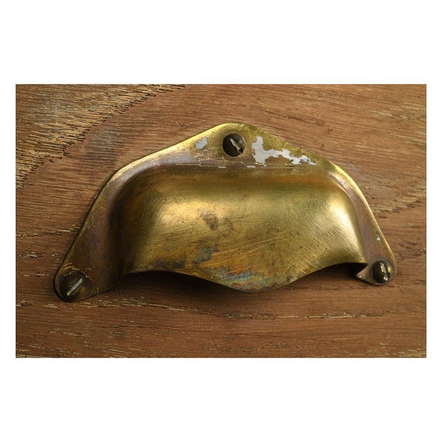 Chocolate Glazed Wood and Brass Cabinet For Sale - Image 5 of 6