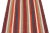 Tribal 1950s Vintage Persian Kilim in Red With Plaid Multicolor Stripes by Rug & Kilim For Sale - Image 3 of 8