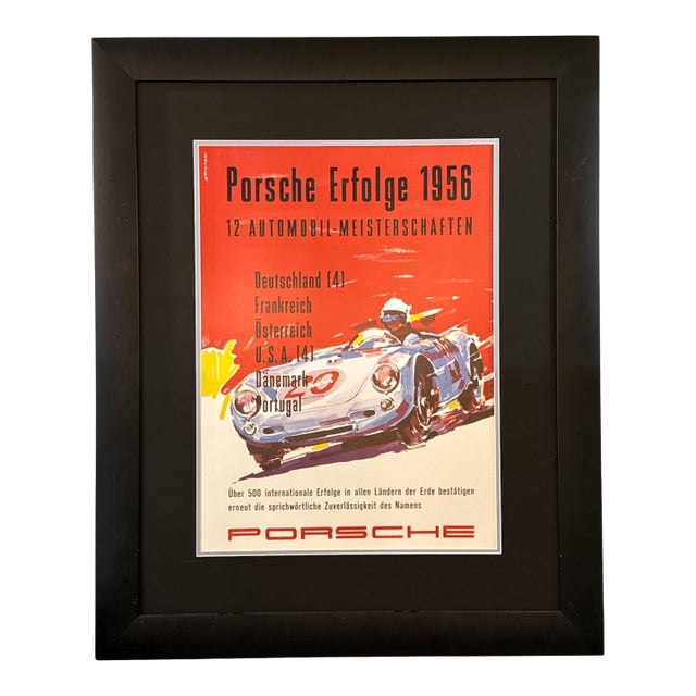 Original 1956 Vintage Porsche Erfolge Poster For Sale