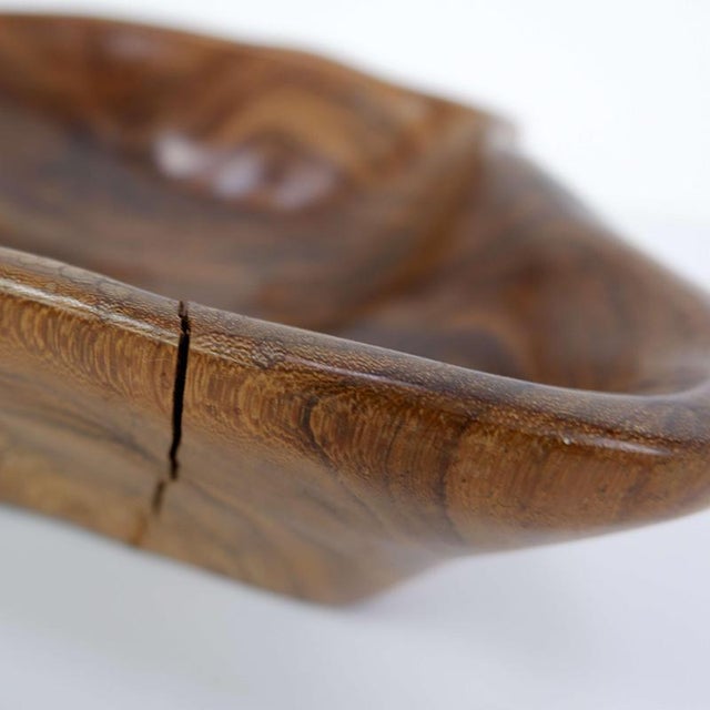 Brutalist Wooden Bowl in the style of Alexandre Noll For Sale - Image 5 of 11