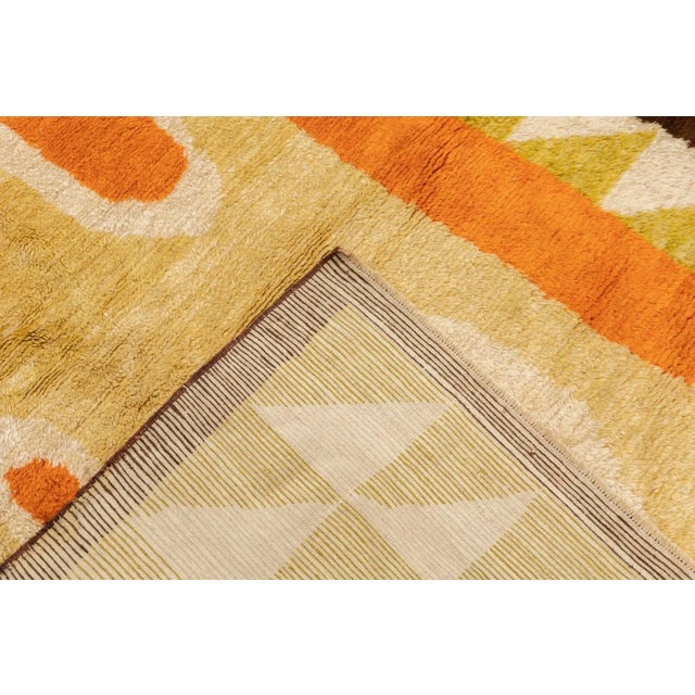 Beige 1980s Vintage Swedish Rug 5'4'' x 7' For Sale - Image 8 of 9