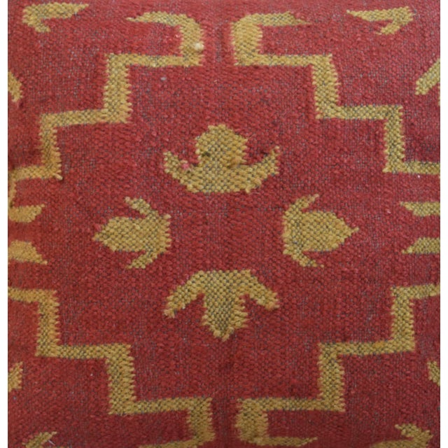 Exceptional, handmade Kilim throw pillow, meticulously handwoven using a traditional blend of natural jute and premium...