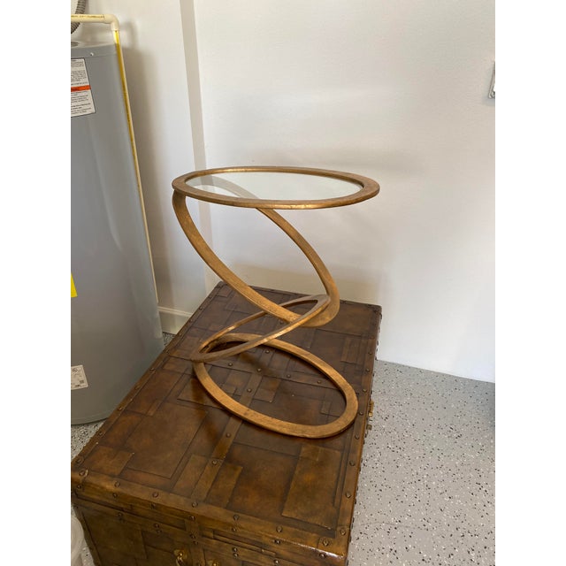 Mid 20th Century Modern Bronze Glass Side Table Chairish