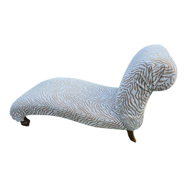 Late 20th Century Animal Print Chaise Lounge For Sale
