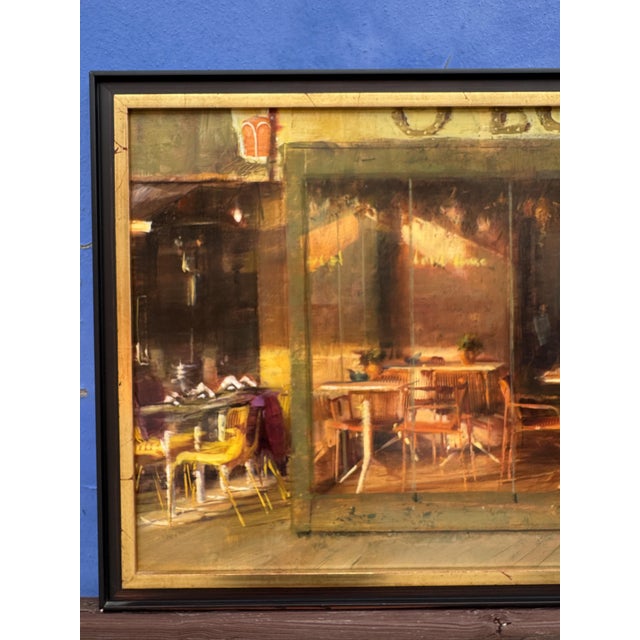 Simón Pasini, Break in Caffé Milano, 2014, Oil on Canvas, in Flawless conditions. Designed from 2000 This piece has an...