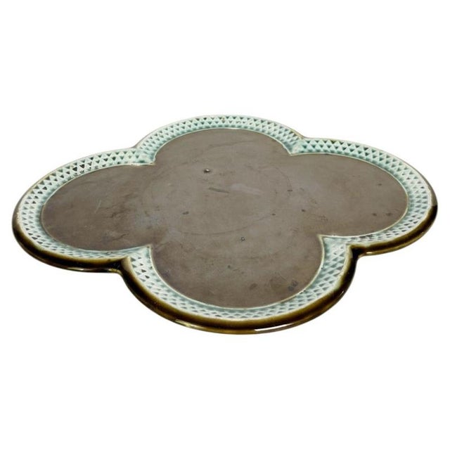 Clover-Shaped Ceramic Dish, France, 20th Century For Sale - Image 10 of 10