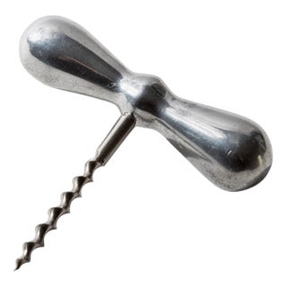 Vintage Italian Metal Corkscrew, 1950s For Sale