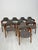 Beautiful set of 8 vintage ‘compass‘ dining chairs from the 1960s. High-quality solid teak frame with a new grey-btown...