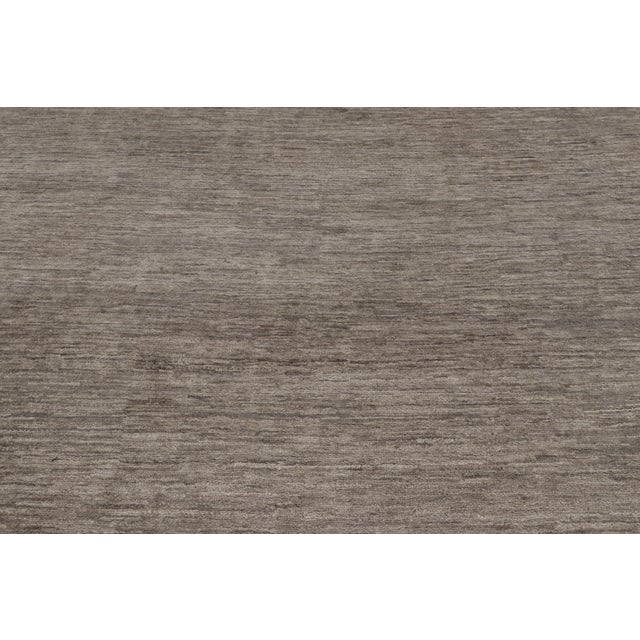 2010s Rug & Kilim’s Oversized Modern Textural Rug in Brown, Gray and Beige Striae - 13x14 For Sale - Image 5 of 7