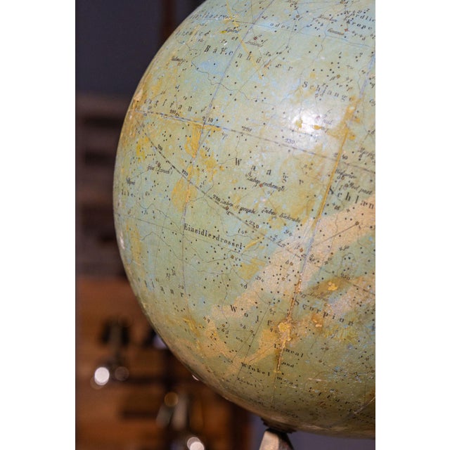 Antique World Map from J. Felsch, 1890s, in Very Good conditions. Designed 1890 to 1919 This piece has an attribution...