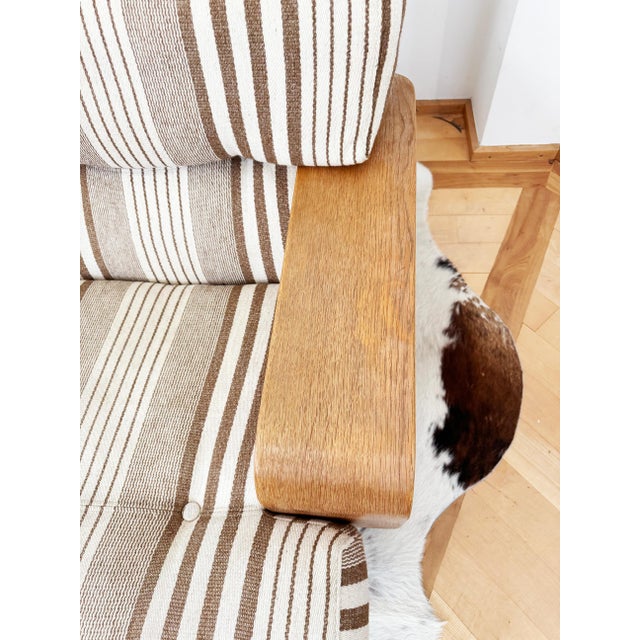70s Mario Bellini Cassina "Pianura" style Oak Two Seater Sofa Loveseat (2 of 2) For Sale - Image 14 of 18