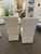 Contemporary Pair of White Parson Dining Chairs For Sale - Image 3 of 7