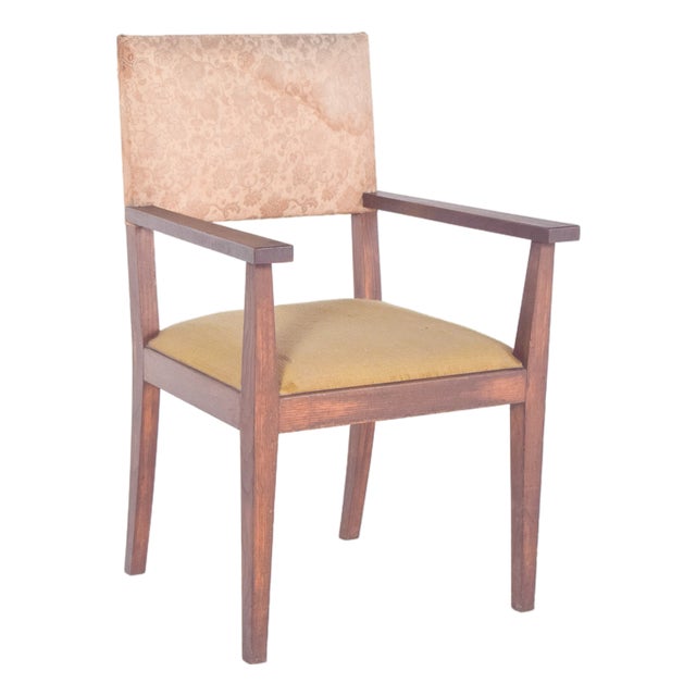 Armchair with Upholstered Seat and Back, 1890s For Sale