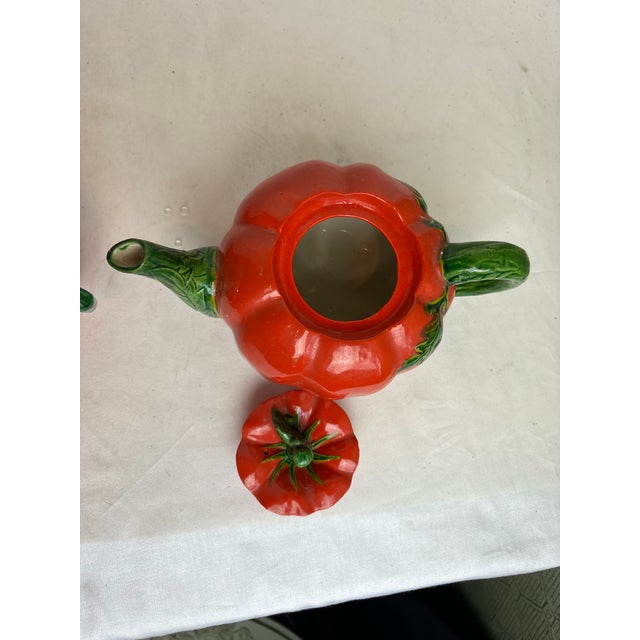 Mid-Century Modern 1950s Maruhon 6 Pc Pumpkin Tea Set - Set of 6 For Sale - Image 3 of 8