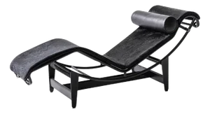 Black LC4 Chaise Longue by Le Corbusier, Pierre Jeanneret & Charlotte Perriand for Cassina