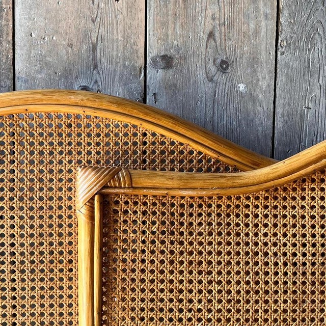 Single Bed Headboards in Cane and Bamboo, Set of 2 For Sale - Image 4 of 12