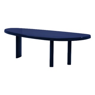 Freeform Table in Night Blue Lacquered Wood by Charlotte Perriand for Cassina For Sale