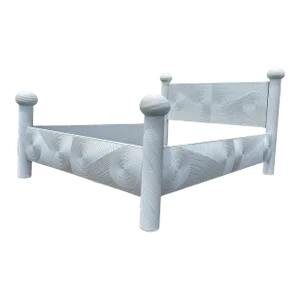 Pencil Reed Rattan Queen Bed Frame