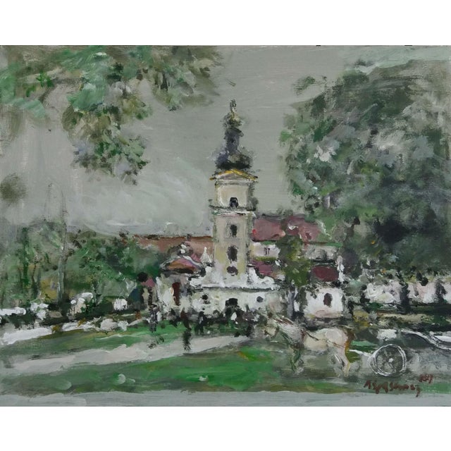Early 21st Century Magdalena Spasowicz, Zamosc, Oil & Acrylics on Cardboard For Sale - Image 5 of 5