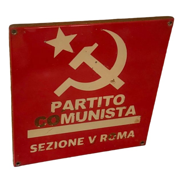 Sign of the Italian Communist Party of Rome, 1970s For Sale