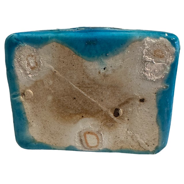 Large MCM Turquoise Glazed Foo Dog Guardian Sculpture For Sale - Image 9 of 12