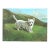 Vintage Oil Painting on Wood Panel – West Highland White Terrier in Scottish Landscape For Sale