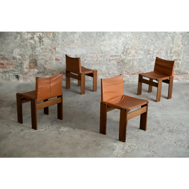 Monk Chairs by Afra & Tobia Scarpa, 1973, Set of 4 For Sale - Image 3 of 13