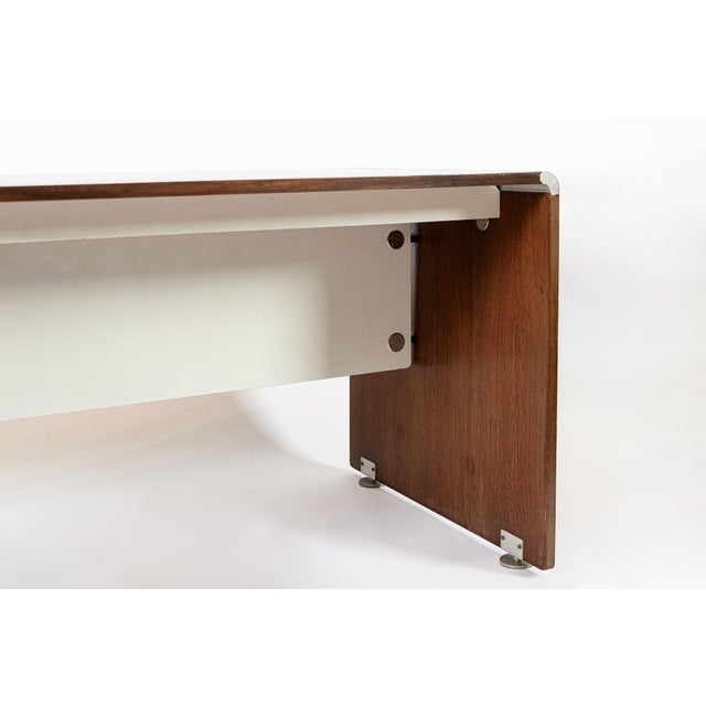 Brown Rare Mid Century French Modern Ar180 Desk by Alain Richard 1970s For Sale - Image 8 of 11