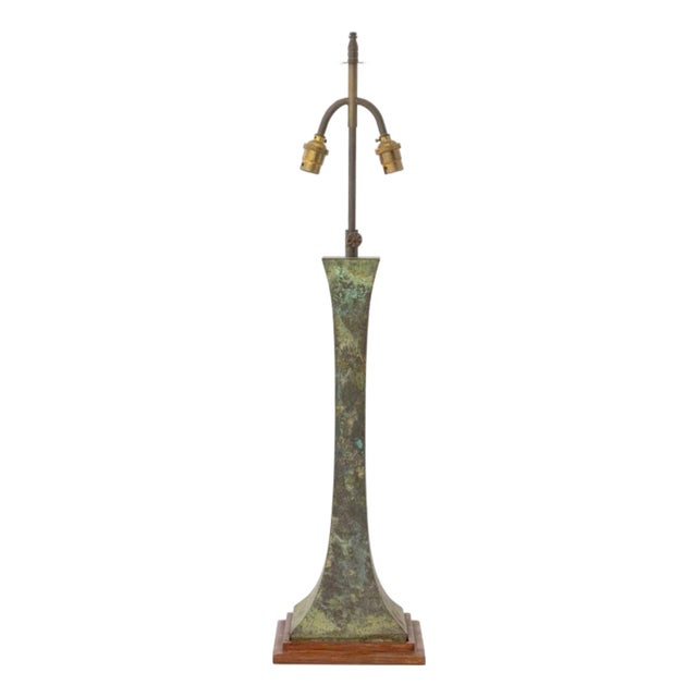 Stewart Ross James Verdigris Bronze Table Lamp For Sale