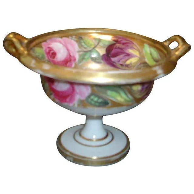19th Century English Swansea or Derby Style Porcelain Floral Urn Vase For Sale - Image 9 of 9