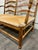 Vintage Country French Double Seat Ladder Back Rush Seat Bench Loveseat Settee For Sale In Kansas City - Image 6 of 16
