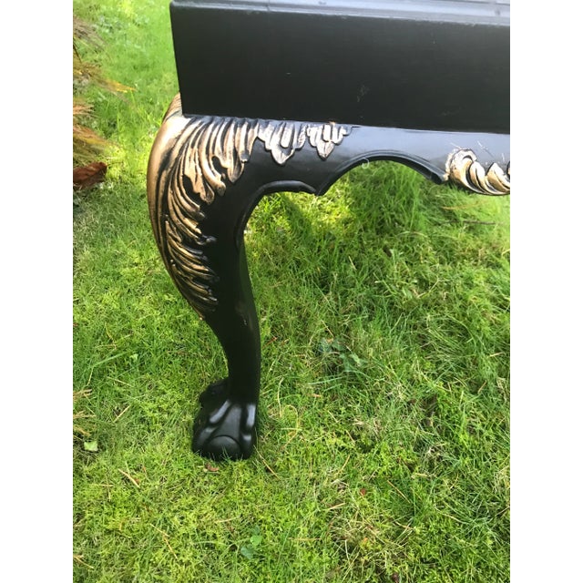 Chippendale Bench Entryway Hall Bedroom Dining Vintage For Sale - Image 4 of 5