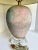 Pink 1980s Postmodern Metal and Lucite Pink Blue Table Lamp For Sale - Image 8 of 13
