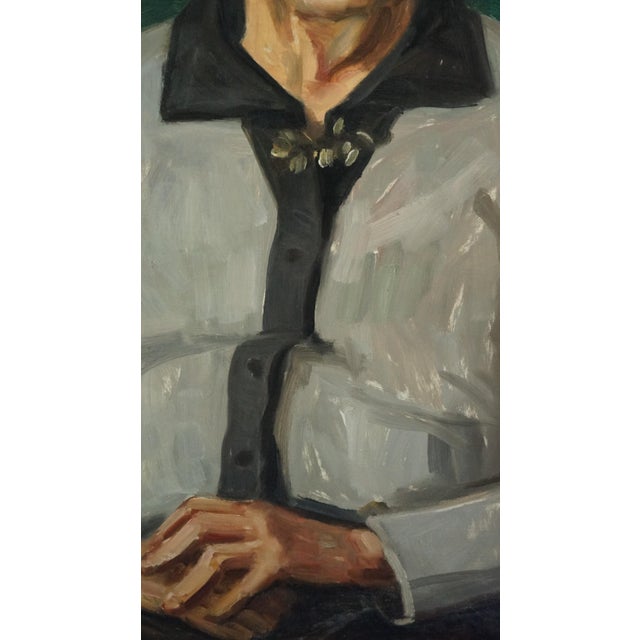 Bruno Krauskopf, Post-Impressionist Portrait of an Elderly Woman, 20th Century, Oil on Masonite, Framed For Sale - Image 4 of 18