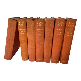 Antique Zane Grey Western Tale Book Set - Set of 7 For Sale