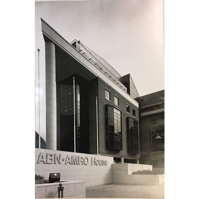 ABN Amro Bank photo of another bank building, circa 2006, high-gloss print, framed without glass, approx. 75 x 49 cm.