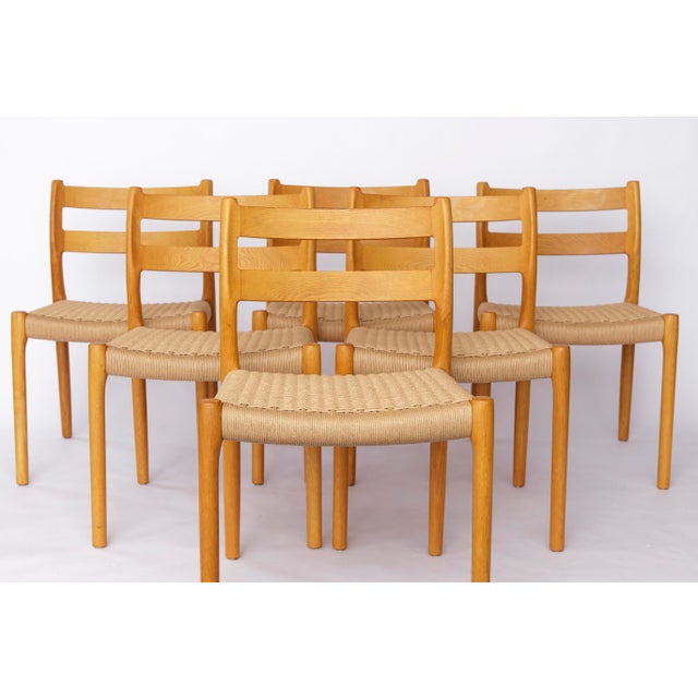 Model 84 Dining Chairs in Oak by Niels Otto Møller for J.L. Møllers, Set of 6 For Sale - Image 11 of 11