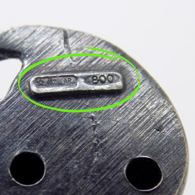 Silver Vintage Italian Genuine Silver Dachshund Figurine by Saturno, 1980s For Sale - Image 8 of 12