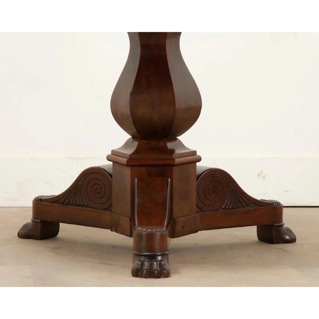 Brown French Restauration Mahogany & Marble Gueridon For Sale - Image 8 of 12