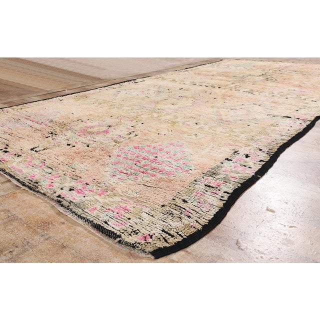 Peach Vintage Boujad Moroccan Rug, 05'09 X 11'10 For Sale - Image 8 of 10