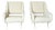 Vintage Italian Armchairs with Brass Feet and Bouclé Upholstery, 1970s, Set of 2 For Sale
