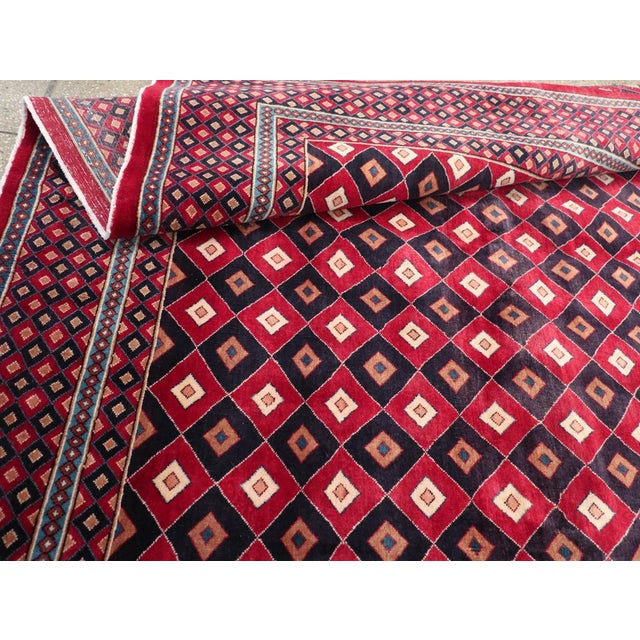 Galerie Shabab Collection Vintage Mashad Art Deco Style Black and Red Rug For Sale - Image 10 of 10