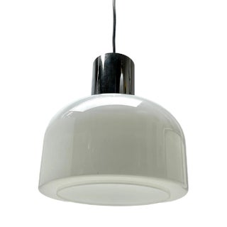 Mid-Century Modern Blown Glass Pendant Suspension Fixture from Glashütte Limburg, 1965 For Sale