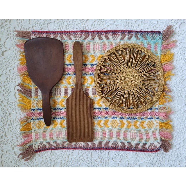1930s Rustic Farmhouse Primitive Wooden Paddles - Pair For Sale - Image 10 of 10
