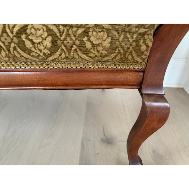 Victorian Victorian Walnut Parlor Suite – Settee & Platform Rocker (C. 1890–1910) For Sale - Image 3 of 8