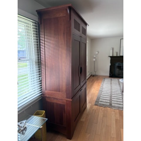 Asian Ethan Allen Entertainment Armoire For Sale - Image 3 of 8