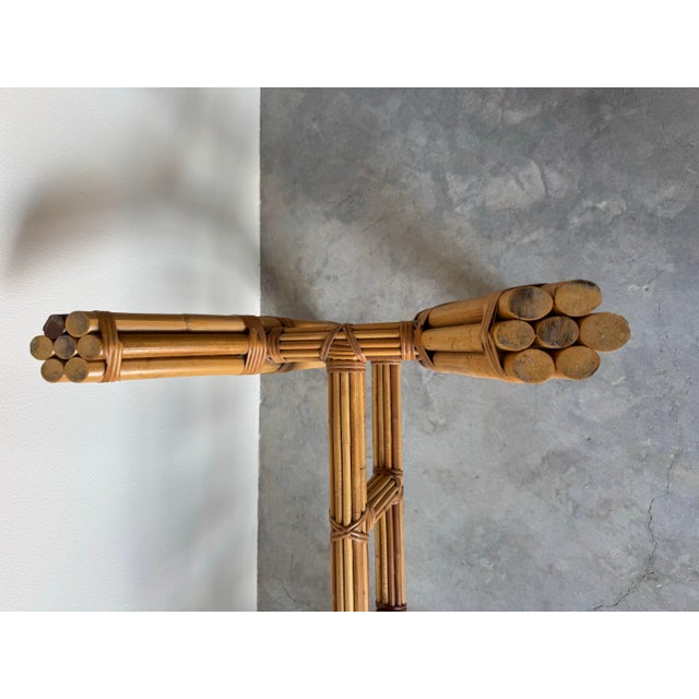 Brown Vintage Coastal Boho McGuire Style Rattan Dining Table Base – No Glass Top For Sale - Image 8 of 11